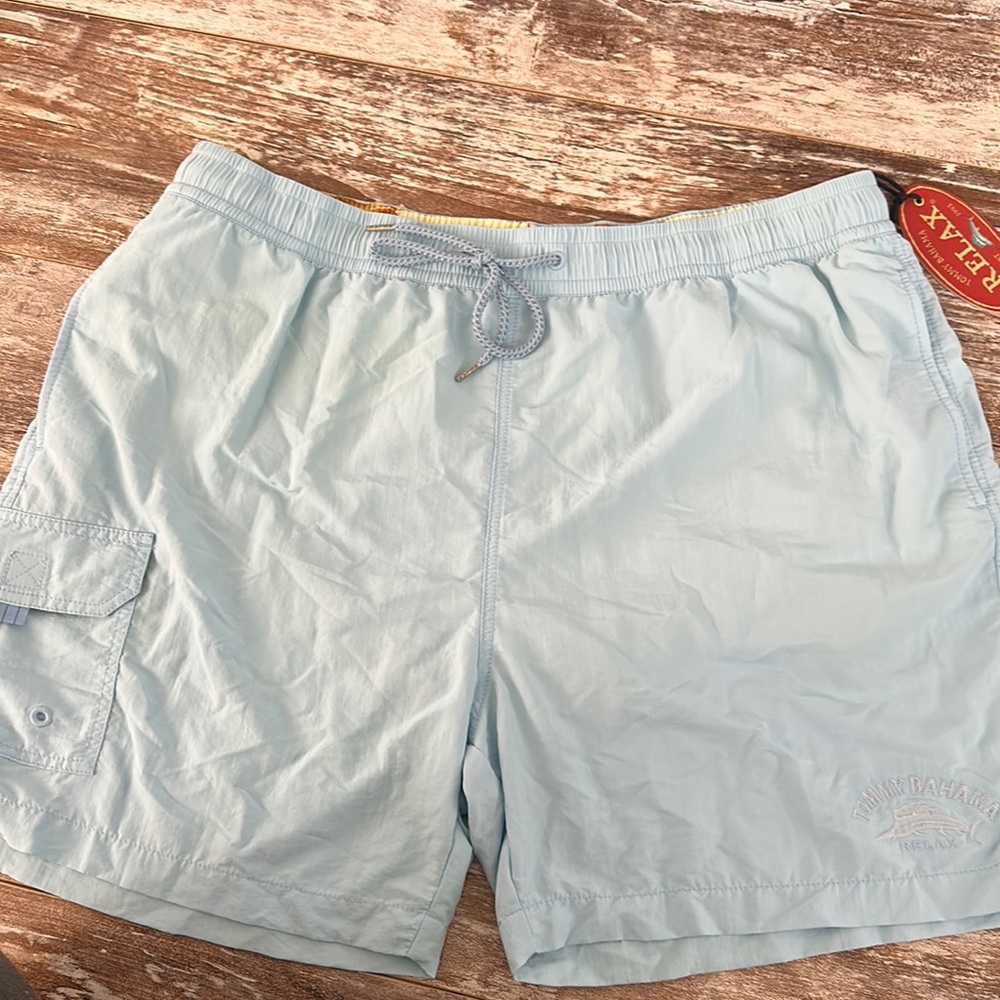 Tommy Bahama Light Blue Swim Trunks